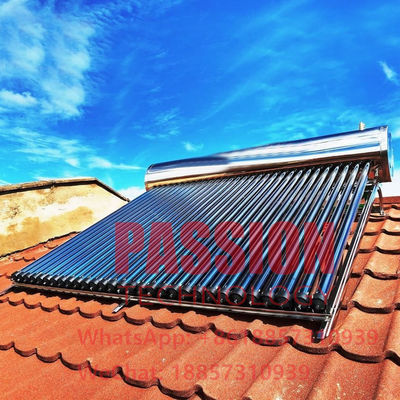 Hoogdruk zonne-waterverwarmer Emaille Innerlijke tank 300L warmtepijp Zonnecollector